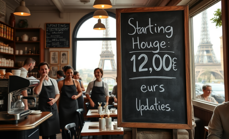 Salarié de restaurant recevant une augmentation de salaire