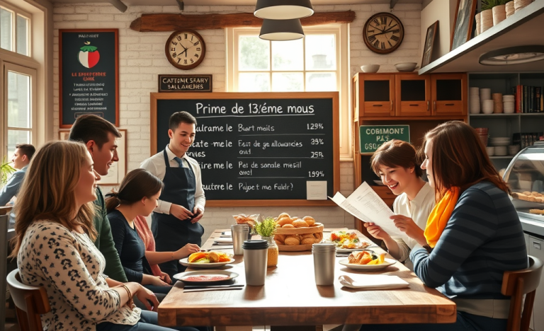 Image illustrant le salaire de départ et les primes dans le secteur des cafétérias.