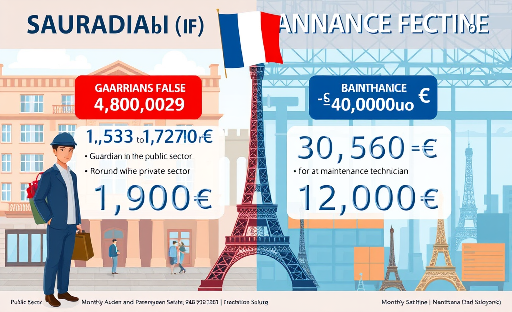 Image illustrant le salaire d'un gardien et d'un technicien de maintenance par entreprise.