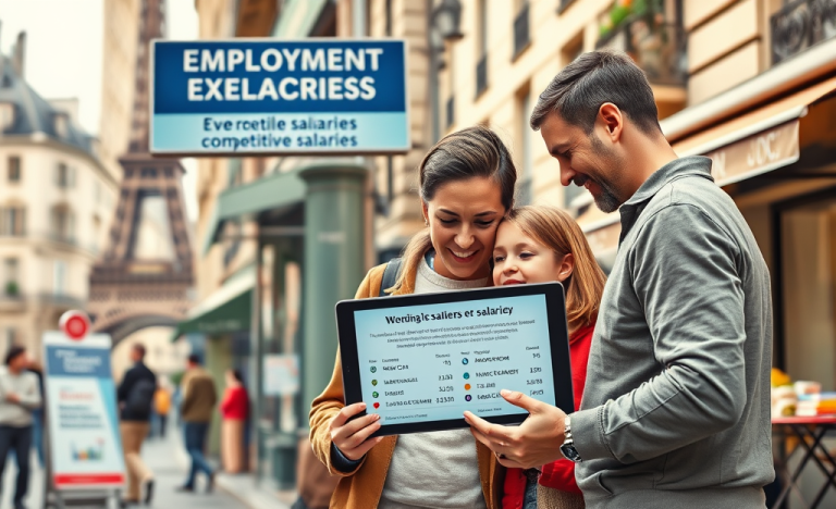 Graphiques comparant les salaires des agences et des familles