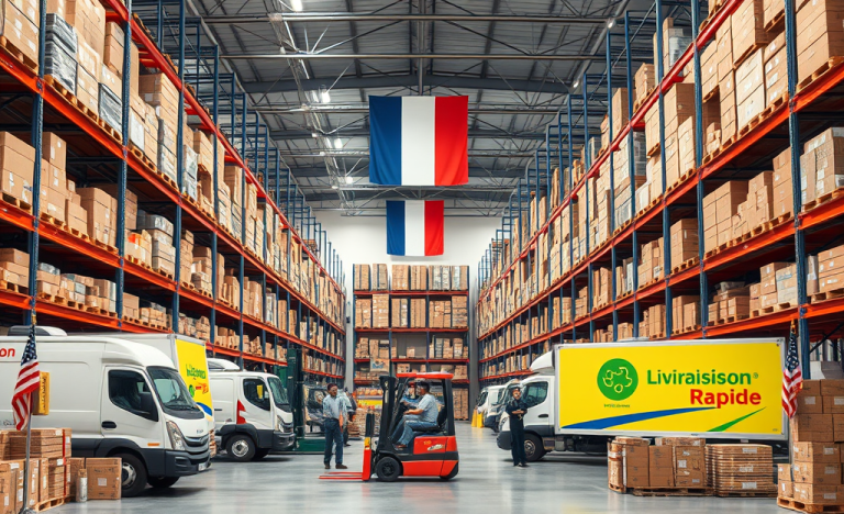 Image illustrant les avantages des entreprises de logistique et d'entreposage, avec des entrepôts bien organisés et des services optimisés.