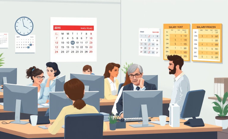 Graphique montrant l'évolution des salaires dans les entreprises de service et de bureau