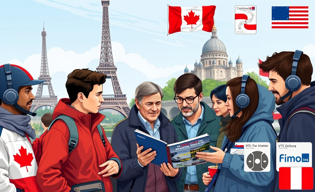 Image de chauffeurs de camion et VTC en train de travailler à l'international