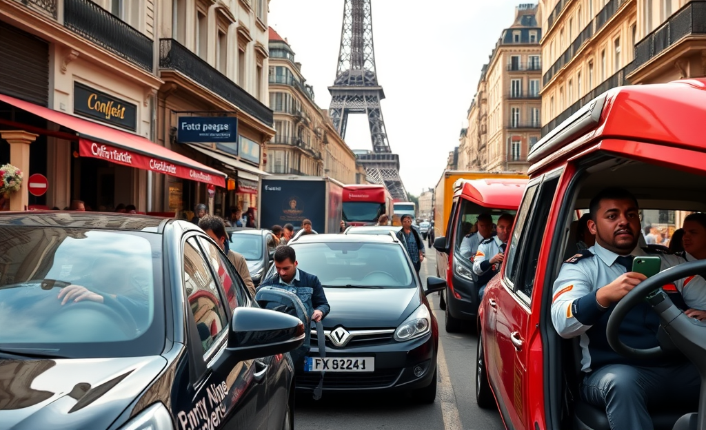 Image illustrative des chauffeurs en France avec des possibilités d'emploi fixes et flexibles.