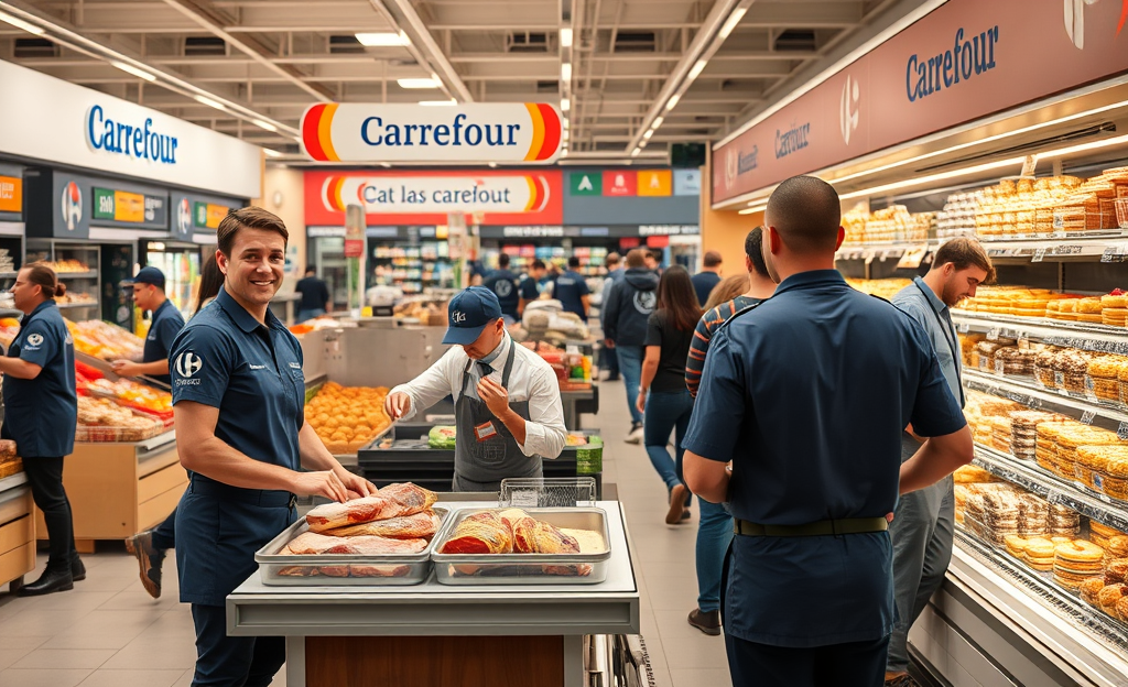 Image of Carrefour store and distribution center recruiting new employees