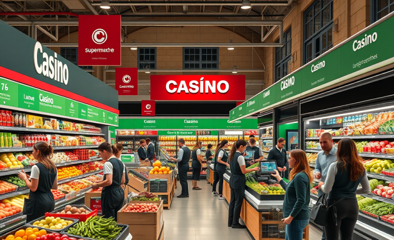 Image montrant de nouveaux postes de travail au sein de Casino Supermarchés