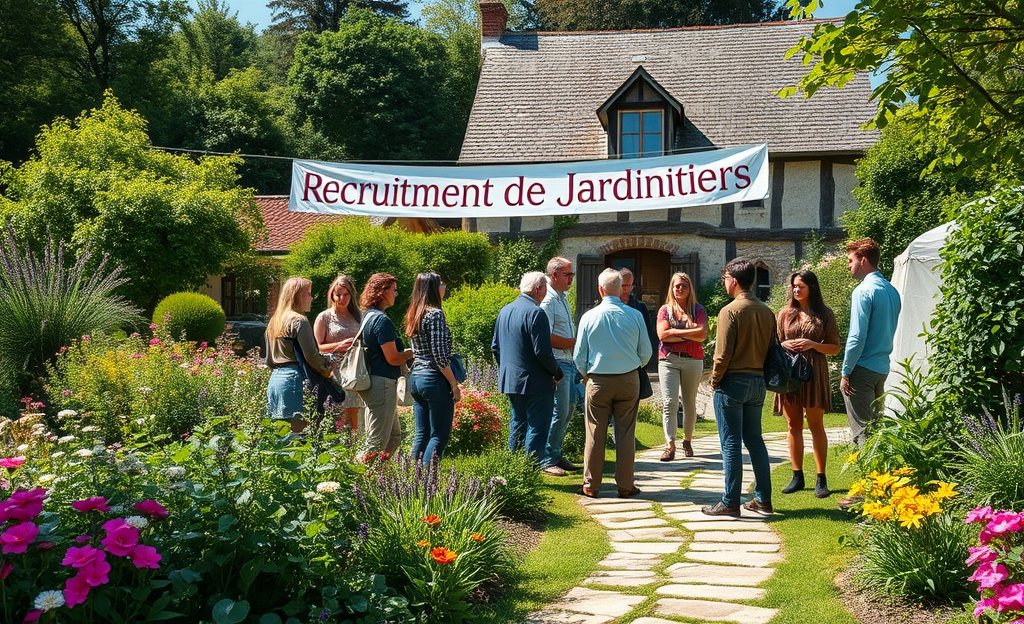 Jardinier travaillant dans une entreprise environnementale en France