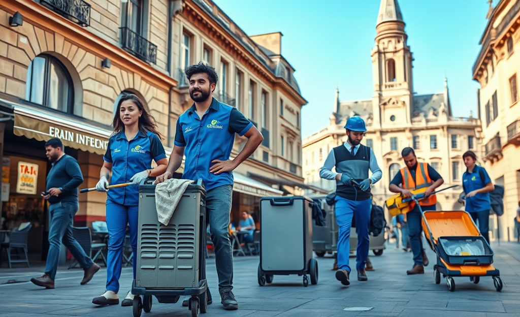 Image illustrant des employés d'Atalian Global Services travaillant dans le domaine de la conservation