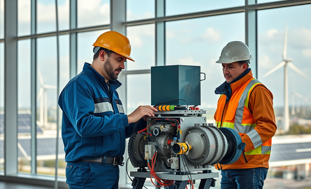 Technicien réparant des équipements industriels chez Engie Solutions.