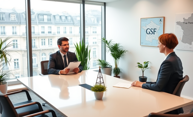 Candidat en entretien chez GSF Groupe, entreprise de propreté et services.