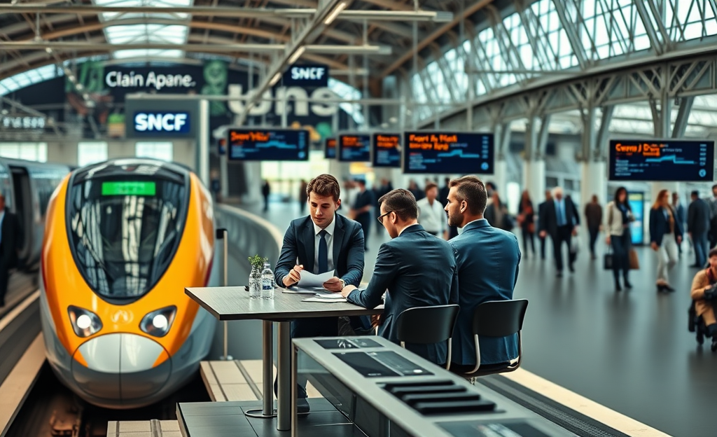 Image des bureaux de la SNCF mettant en avant les fonctions administratives et la gestion ferroviaire